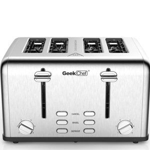 Geek Chef Stainless Steel 4-Slice Toaster